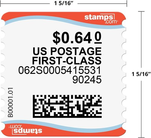 NetStamps Printable Postage Stamps - Custom USPS Postage for Home Printing | Compatible with Inkjet & Laser Printers (10 Sheets)