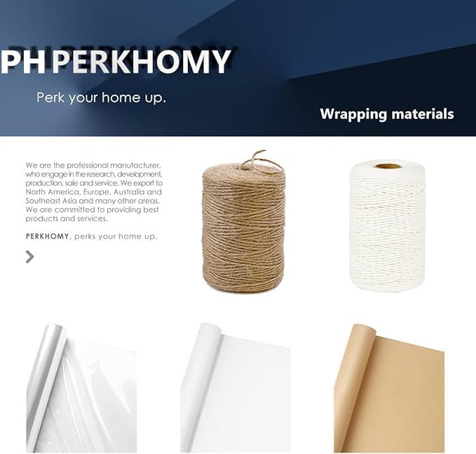 PerkHomy Folio Clear Cellophane Wrap Roll 32" x 50' Folded 3 Mil Thick Cellophane For Gift Basket Treats Goodie Wrapping Craft Flower Bouquet Plastic (32" fold into 16")