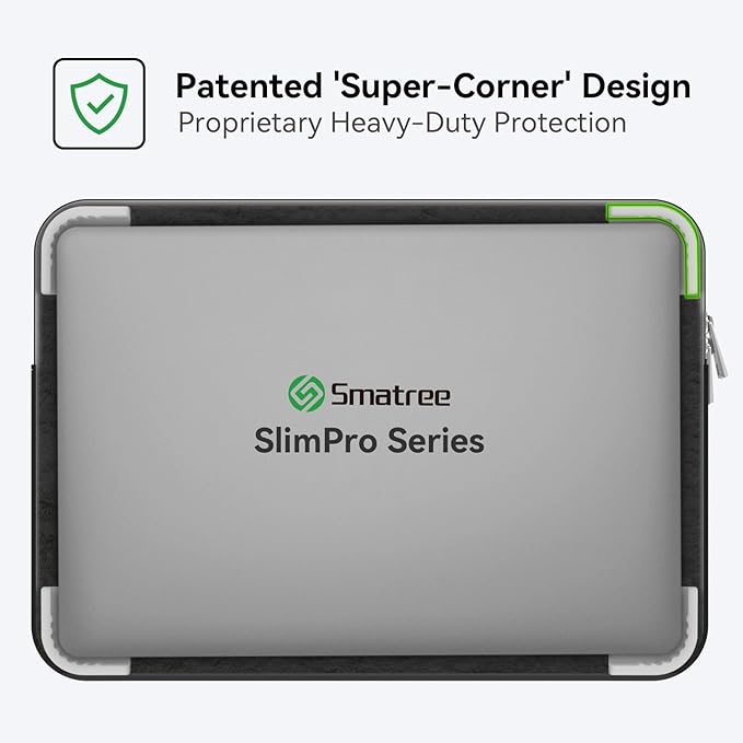 Smatree SlimPro Laptop Sleeve Case for 14 inch HP Dragonfly Pro Chromebook, HP Laptop Case with Swift-Access Accessory Pocket, Patented Super-Corner Design, Blue (S413B)