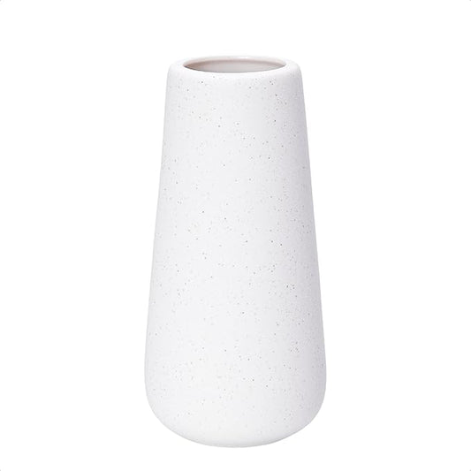 D'vine Dev 8 Inch Ceramic Flower Vase Textured Finishing, Minimalist Design for Kitchen, Bedroom, Living Room, Centerpieces, Office, Speckled Porcelain, VS-XH-G-1