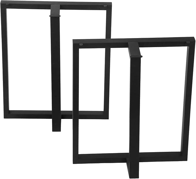 MBQQ Rustic Decor T-Shape Table Legs, Heavy Duty Metal, 28' Height, 24' Wide, Industrial Modern, DIY Iron Bench Legs