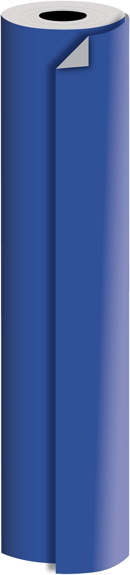 Jillson Roberts Bulk Gift Wrapping Paper, Two-Sided Kraft Royal & Silver, 1/2 Ream 417' x 24"