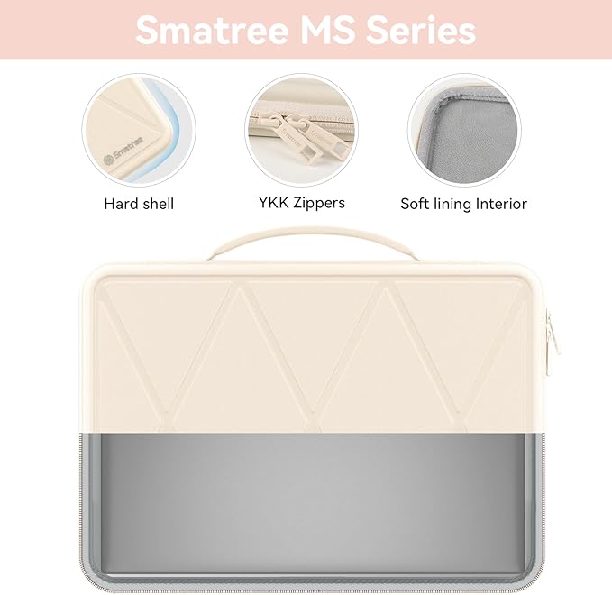 Smatree MS67 Hard EVA Protective Sleeve Case with Stand Compatible for 14.5 inch Acer Nitro V 14, White