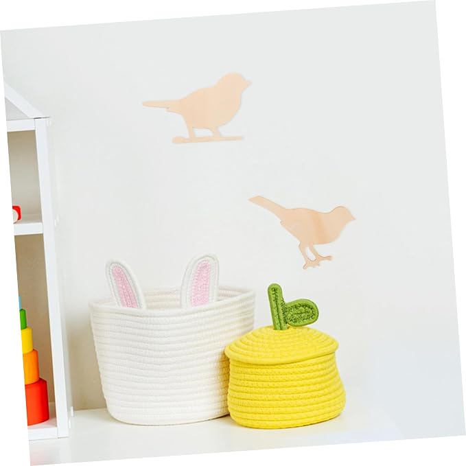PRETYZOOM 2pcs Wooden Bird Wall Decor Nordic Style Room Decor Animal Decorative Ornaments for Boys and Girls Room