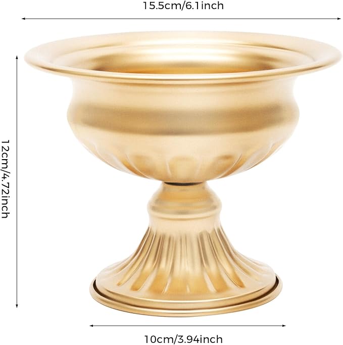 Gold Vases for Centerpieces & Table Centerpiece Decor, 10 Pcs Mini Metal Floral Vase Set with 4.72 Inch Height, Wedding Birthday Party Anniversary DecoRodentive Centerpiece Arrangements