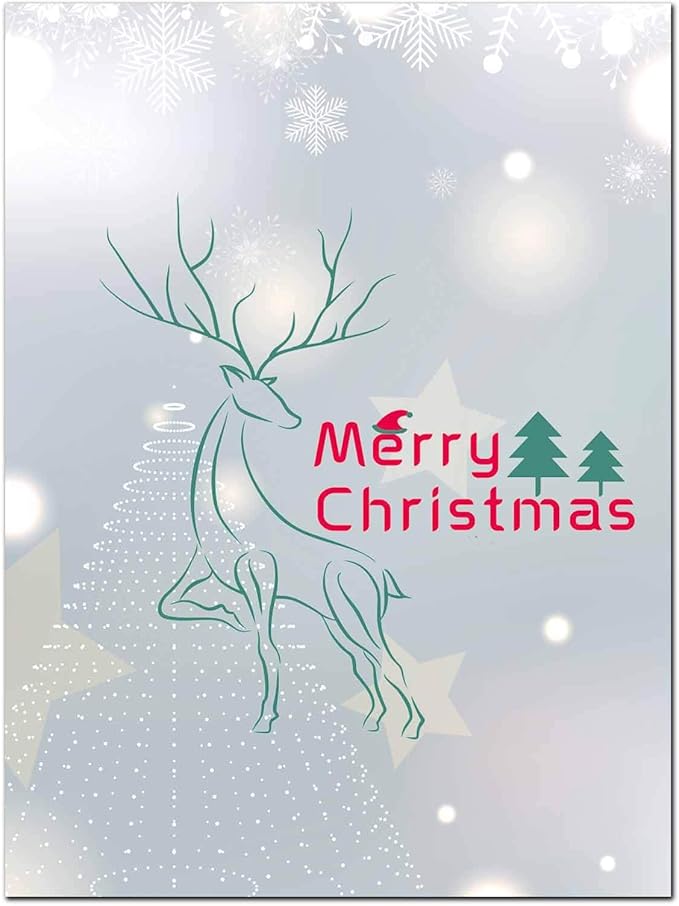 DUGUTUL Premium Festive Christmas Stationery Set Spread Holiday Joy, 48 Sheets, 8.5 x 11 Inches, 100gsm, Perfect for Personalized Gifts and Add Holiday Magic to Your Messages (E)