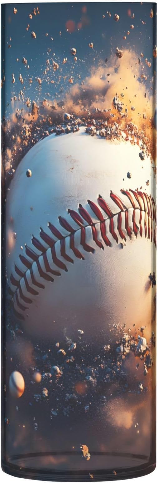 ALAZA Baseball Stone Flower Vases for Home Decor Kitchen Bedroom Living Room Bathroom Office Table Decorations
