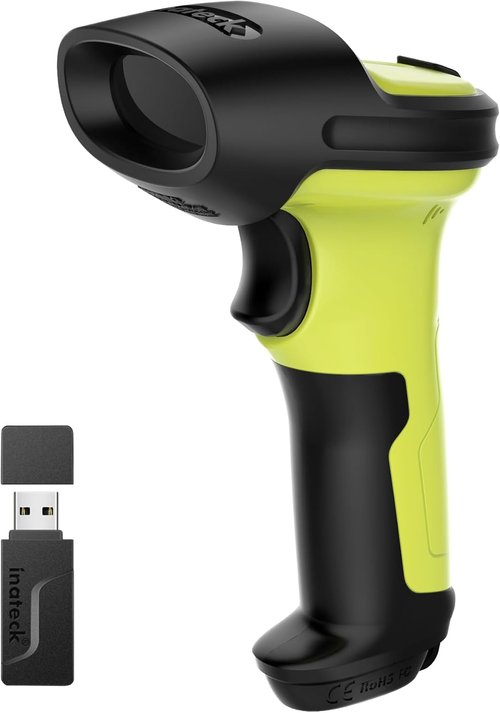 Inateck Wireless Bluetooth 2D Barcode Scanner - Fast & Accurate QR Code Scanning | 180-Day Battery Life, iOS/Android/Windows Compatible