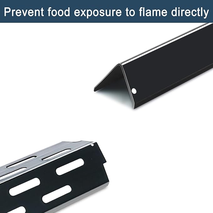 Grieptra Flavorizer Bars,Heat Deflectors and Grill Burner for Weber Genesis II E-410, S-410, LX E-440, S-440 (Porcelain Steel, 66030 * 7+ES/410 * 4+66790 * 4)