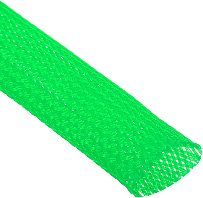 uxcell Expandable Sleeving,1 3/16-inch 10ft Cable Sleeve, Green