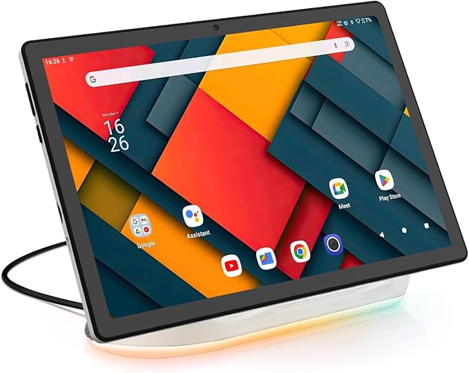 2025 Upgraded Android Tablet with Charging Speaker Dock, 2 Years Protection, Octa-Core CPU, 14GB+64GB Storage with 1TB Expansion, WiFi 6, BT5.3, Google Tablet, US Version