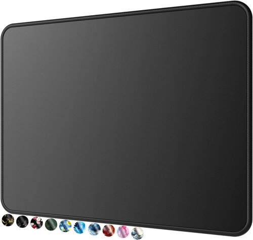 MROCO Mouse Pad - Premium Waterproof Surface with Anti-Fray Edges | Non-Slip Rubber Base, 8.5 x 11 in, Black