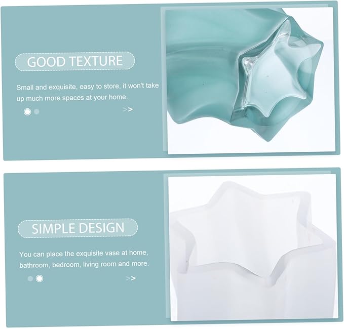 Frosted Glass Planter Vase Large Green Swirl Pattern Decorative Home Glass Vase for Flower Arrangement Desktop Display for Living and Wedding Decor