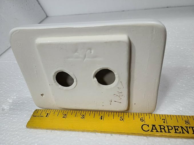 Bright White Matte Ceramic Soap Dish Tray Tile in Daltile Color 0790 Mid Century Modern Retro