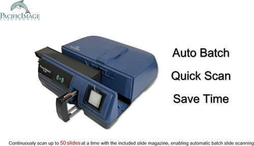 Pacific Image PowerSlide X Plus 35mm Slide Scanner - Auto Batch Scanning Up to 50 Slides | 10000 DPI True Color