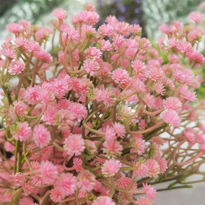 Bringsine Baby Breath Gypsophila Deco Pink Colour Artificial Flowers for Wedding 30 Pieces/lot