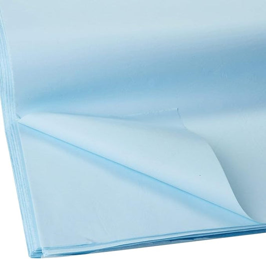 Jillson Roberts Bulk 480-Sheet Count 20" x 30" Recycled Tissue Paper Available in 30 Colors, Pastel Blue