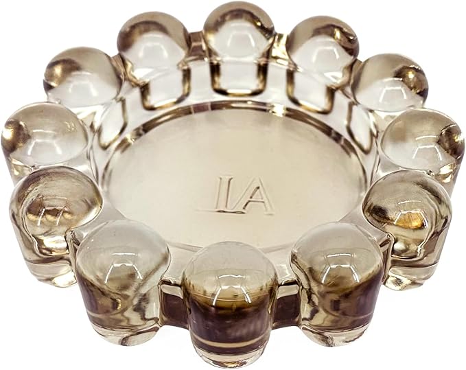 Alice Lane Original Bubble Candle Dish – Chic Amber Glass Candle Dish for Home Decor – Decorative Modern Candle Holder for Small Candles & Diffusers