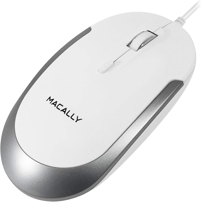 Macally Mini Wired Keyboard and a Quiet Wired Mouse, Office Essentials
