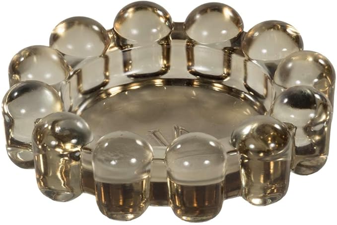 Alice Lane Original Bubble Candle Dish Large – Chic Smoky Glass Candle Dish for Home Decor – Decorative Modern Candle Holder for Small Candles & Diffusers