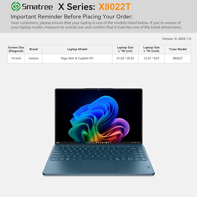 Smatree Hard EVA Protective Sleeve Case Compatible for 13.3 inch ASUS Zenbook 13 OLED UX325 Waterproof and Anti-Shock Bag (X8022T)
