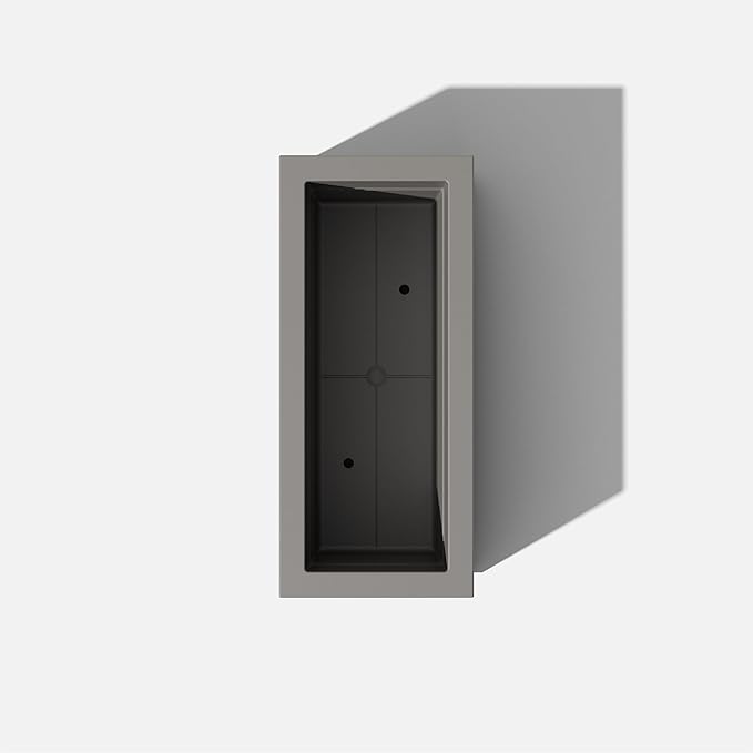 Veradek Block Series Long Box Planter - Large Rectangular Planter for Indoor or Outdoor Patio/Porch | Durable All-Weather Use with Drainage Holes | Modern Décor for Tall Plants, Flowers or Shrubs