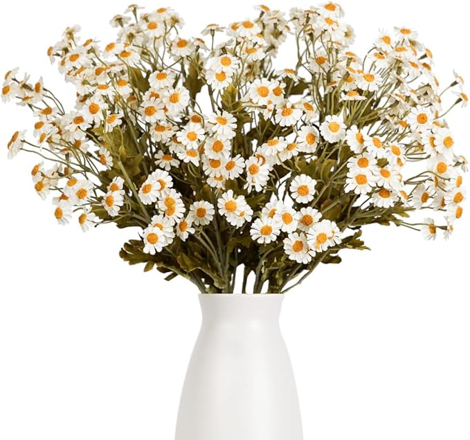 Melorca&Guilla Artificial Flowers Fake Flowers,6PCS 20" Faux Floral Stems for Vase, Artificial Flowers Faux Flower Arrangements for Wedding Party Shop Garden Office Home Décor