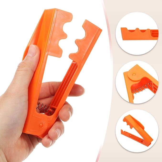HARFINGTON 2pcs Rose Thorn Stripper Tool Set 5.5" 4.7" ABS Plastic PVC Flower Thorn Leaf Remover Flower Stem and Leaf Stripping for Gardening Home Florist, Orange,Pink