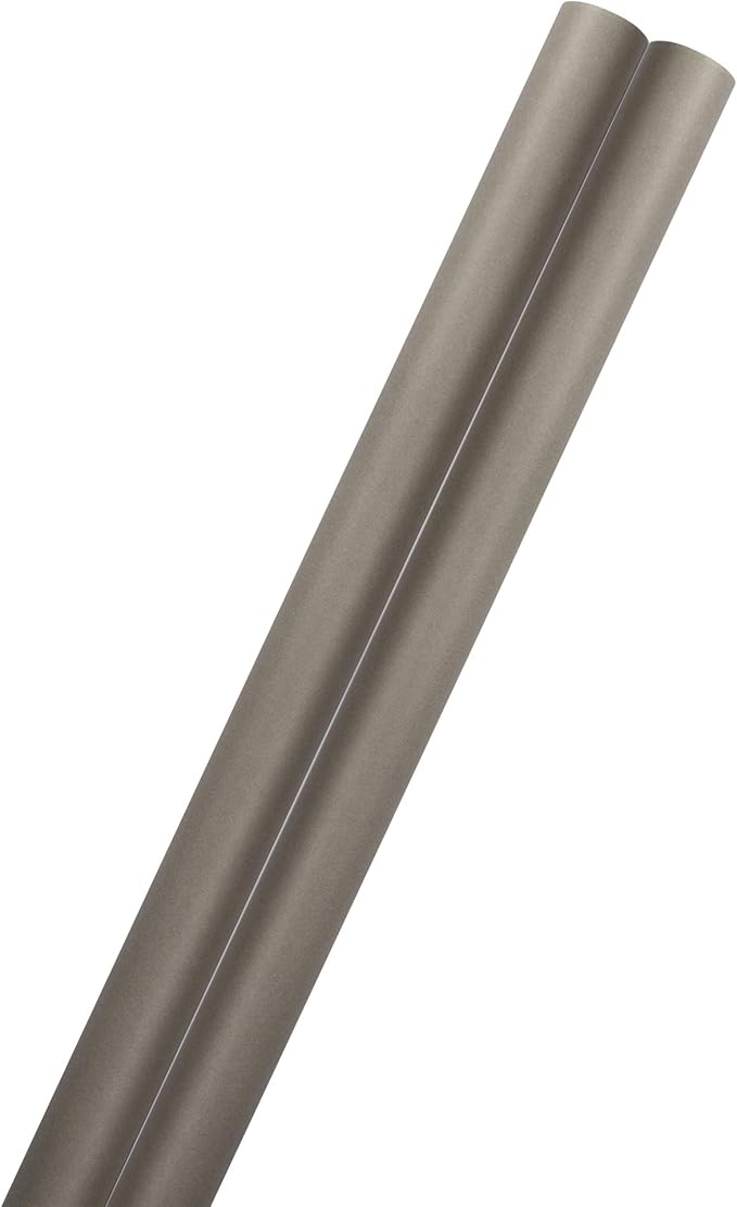 JAM Paper Gift Wrap - Matte Wrapping Paper - 50 Sq Ft Total (30 in x 10 Ft Each) - Matte Slate Grey - 2 Rolls/Pack