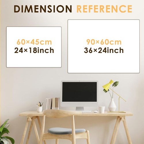MAKELLO Dry Erase Calendar - 24" x 18" Wall Whiteboard with Cork Board for Home, Office & School