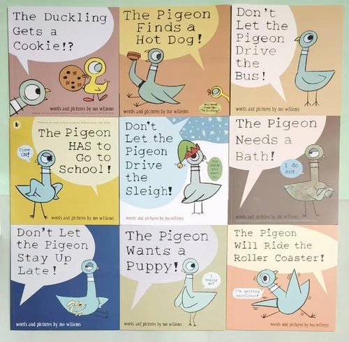 Pigeon | 9-Book Set - Don't Let The Pigeon Series Collection for Kindergarten Kids - Paperback