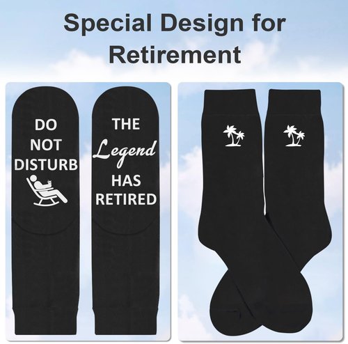 Juesly Retirement Socks - Funny Gift for Men & Women | Perfect Retirement Present