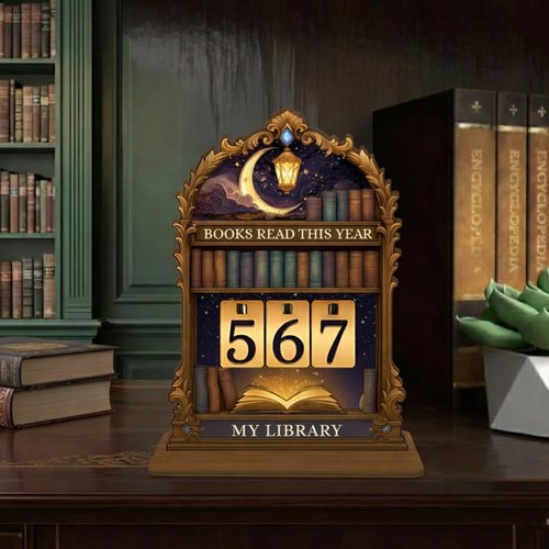 Books Read This Year Counter by Book Lovers | Perfect Gift for Women Readers - Reading Tracker Sign