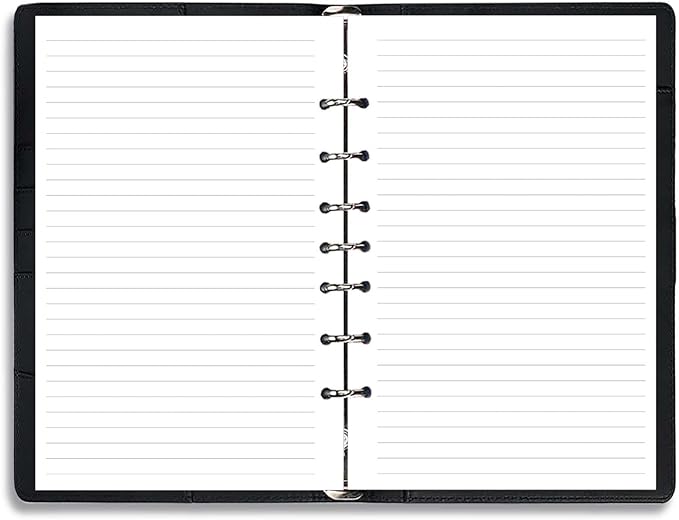 7-Hole Lined Refills Paper, A5 Filler Paper for Planner Inserts, A5 Loose Leaf Paper, 7 Hole Refills, 100 Sheets/200 Pages, College Ruled, 5.5 X 8.5 Inch (White Paper, 100 Sheets)