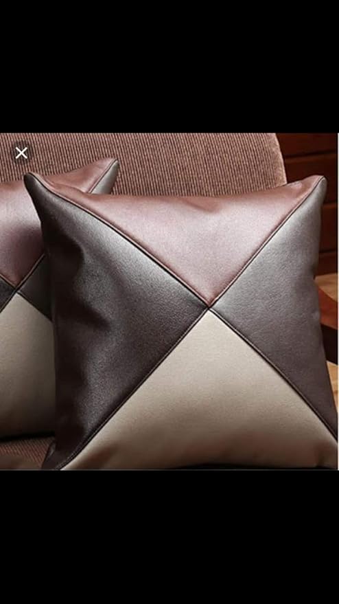 D DOLLY LAMB Lambskin Leather Pillow Cover - Sofa Cushion Case - Decorative Throw Covers for Living Room & Bedroom, 20x20 Inches - Multi Color 01 Pack of 1