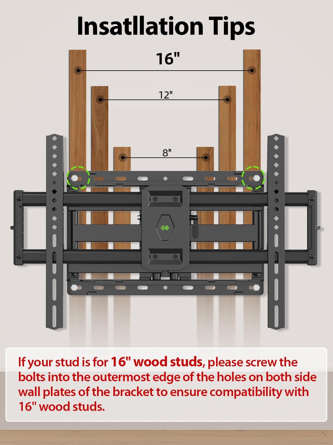 USX Mount Full Motion TV Wall Mount - Dual Swivel Articulating Tilt for 42-90 Inch TVs | VESA 600x400mm, Holds 132lbs