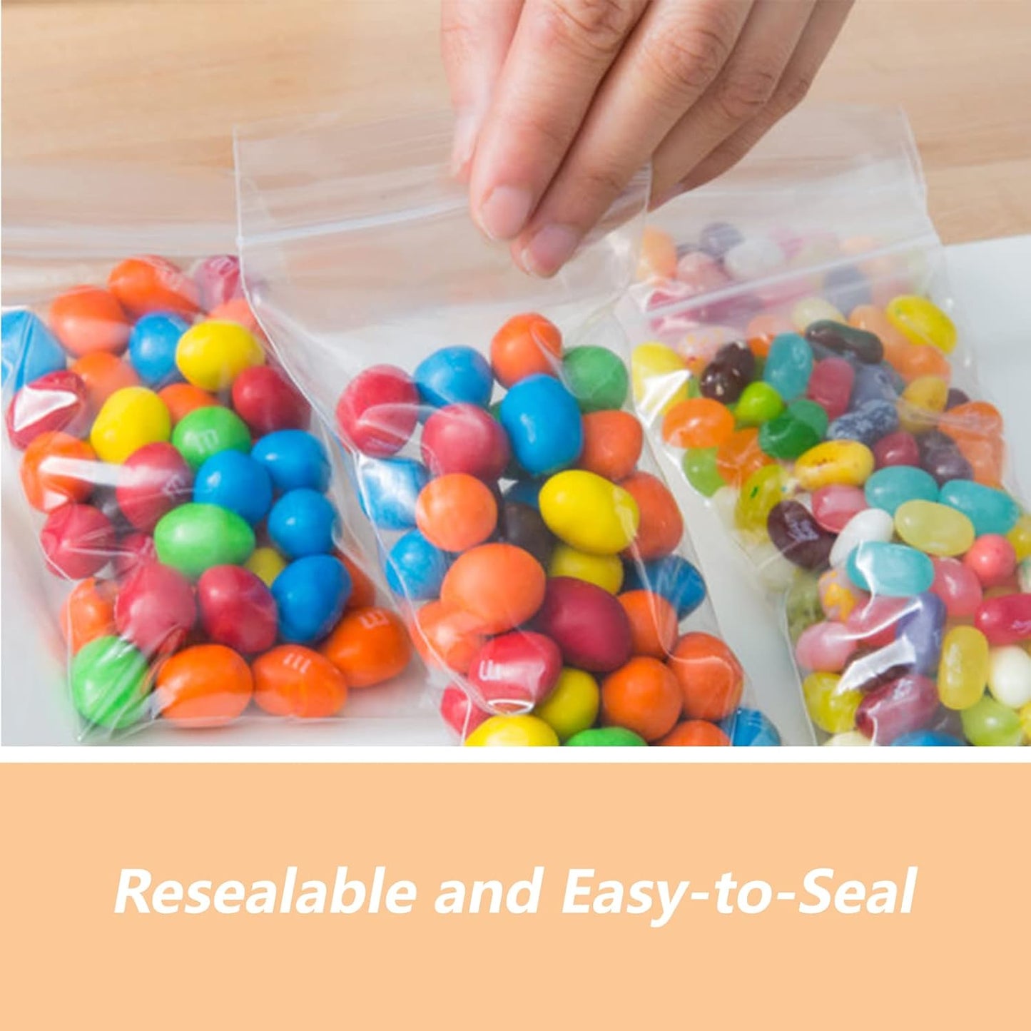 WEPOLY Clear Plastic Reclosable Zip Bags - 6" x 9" (500 Count) | 2 Mil Zipper Bags for Cards, Bakery & More