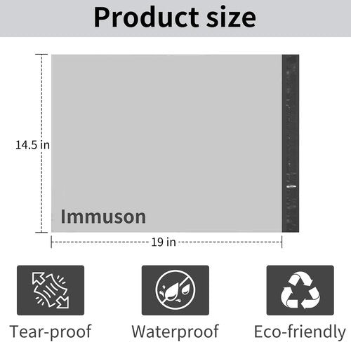 Poly Mailer 14.5x19 Inch | 100 Pack Waterproof Shipping Bags with Strong Adhesive for Clothing
