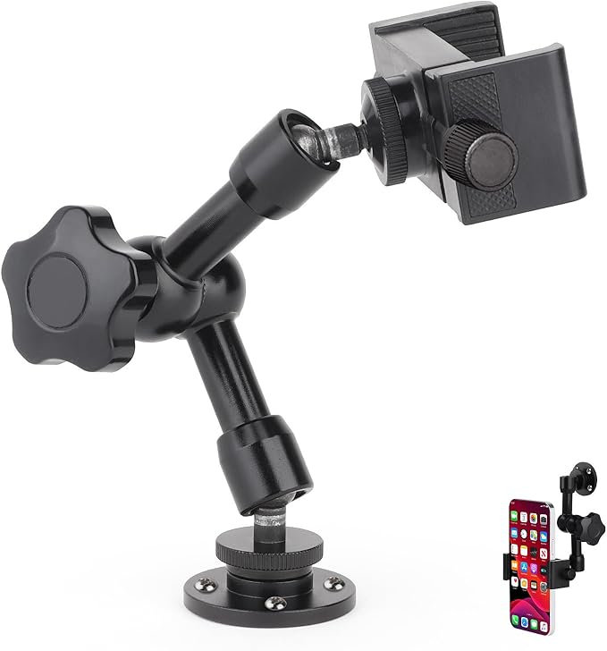 Mippko Drill Base Truck Phone Stand for 3.5~7.5 inches iPhone/HTC/LG/Nexus/Huawei/Smart Phones, Fit for Truck, Car,Van, Vehicles, 360°Adjustable Aluminum Alloy Mount