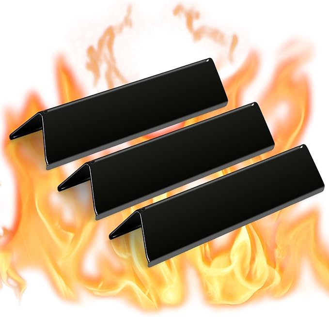 Webonbake 15.3 inch Flavorizer Bars for Weber Spirit I & II 200 Series Spirit E210 S210 E220 S220 with Front Control Knobs, Porcelain Enameled Steel Heat Plate Flavor Bar Replacement for 7635, 3 Pack