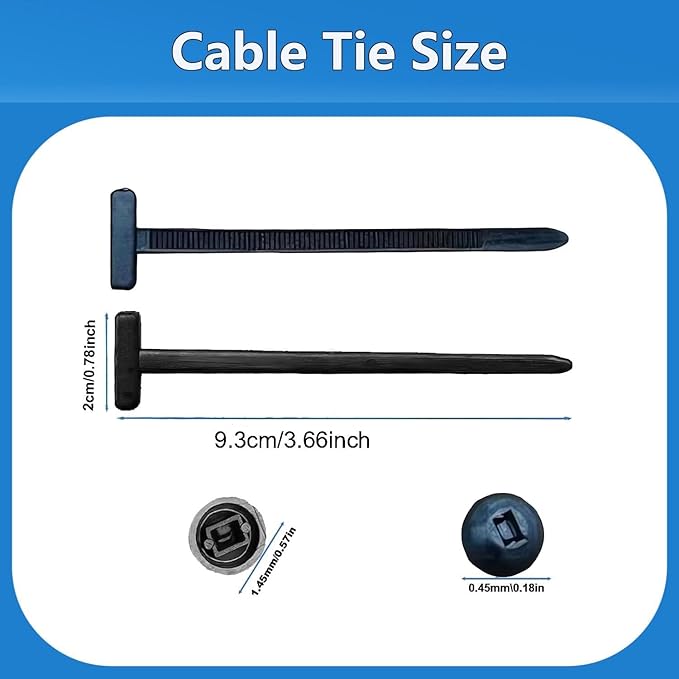 50pcs Nylon Universal Cable Tie Buckles, New Multifunctional Nylon Zip Ties With Pin & Button Design Plastic Cable Ties Tool Fasteners Car Body UV Resistant Zipties for Car Daily Repair