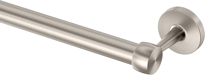 Gatco 5210SN Gibson Towel Bar, Satin Nickel Wall Mounted Bathroom Towel Holder Rack, Modern Bath Hardware Accessory