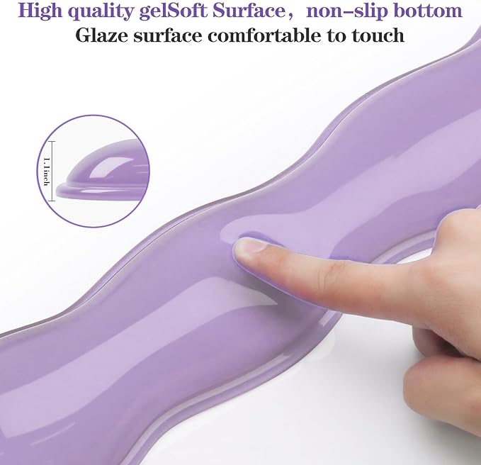 Gel Wrist Rest for Keyboard and Mouse, Wrist Rest for Keyboard, Mouse Wrist Support, Pain Relief, Cool Touch, Non-Skid, Keyboard and Mouse Wrist pad Set