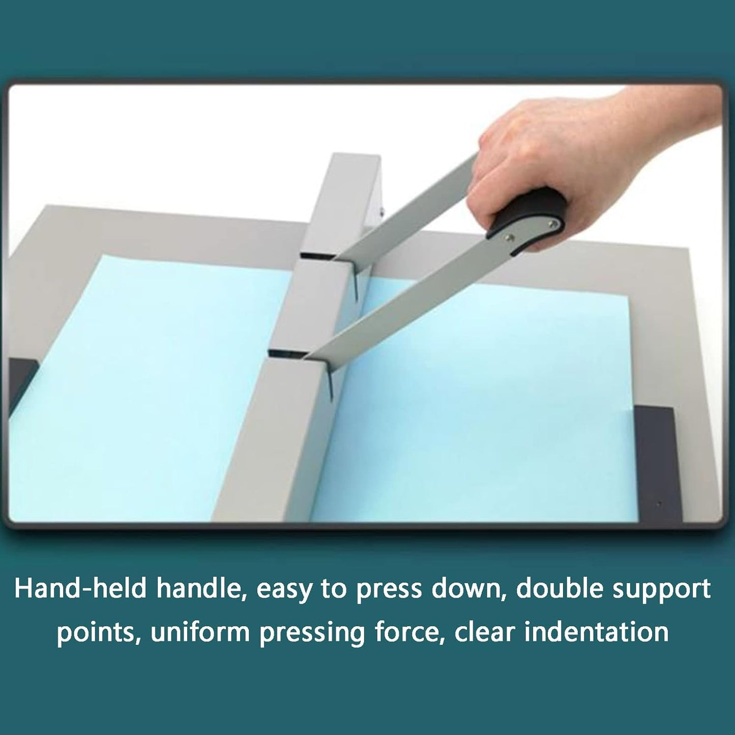 Skiennix Manual Creasing Machine - Heavy Duty Paper Folding & Scoring Tool with Positioning Ruler