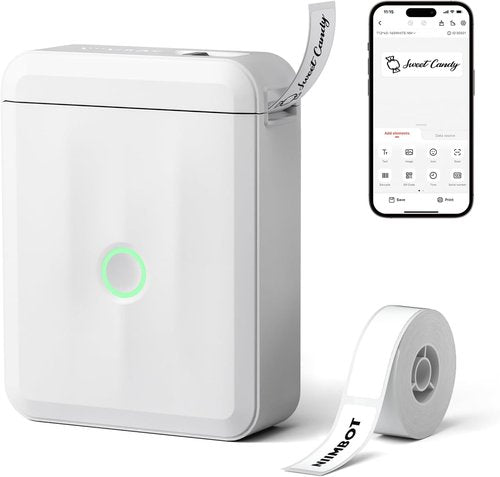 NIIMBOT D110 Mini Label Maker - Portable Bluetooth Thermal Printer with Multiple Templates | White