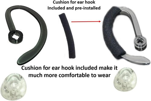 Plantronics Ear Tips Replacement Kit - 3X Same Size Foam Earbuds + Ear Hook Loops | Mixed L/M/S