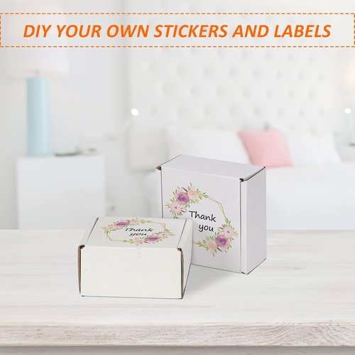 HORLIMER Shipping Boxes - 4x4x2 Inches White Corrugated Cardboard Mailers | Set of 100