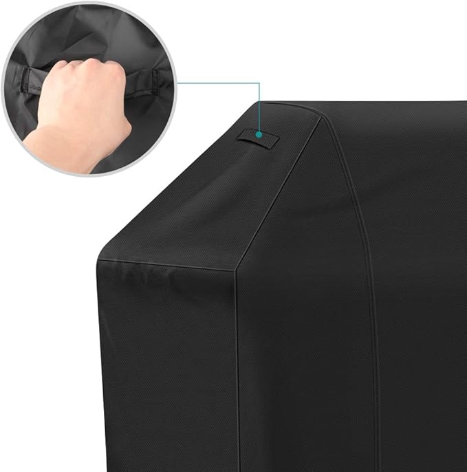 iCOVER Grill Cover, 65 inch BBQ Grill Cover for Outdoor Grill, Anti-UV & Fade Resistant Gas Grill Cover, Waterproof Barbecue Grill Covers for Weber, Char-Broil, Nexgrill and More, Black