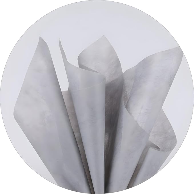 96 Sheets Tissue Flower Wrapping Paper Cotton Wrapping Flower Paper Withdrawable Lining Paper Non-woven Waterproof Floral Bouquet Wraps For Florist Packaging Arrangement (Gray)