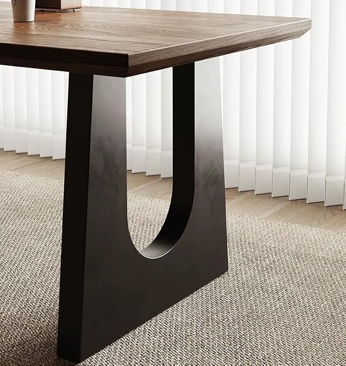 FUSHIAIPTC 28 Inch Desk Legs, Metal U-Shaped Table Legs, Heavy-Duty 1500lbs Lbs for Office Gaming Desk Dining, Adjustable Floor Protectors Easy Assembly